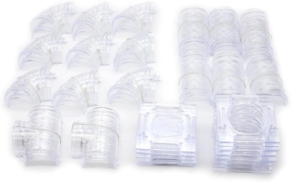 94 Pcs DIY Hamster Tunnel and Playground Module,Tube House Platform Cage Accessories for Mouse Hamster and Other Small Animals - Image 2