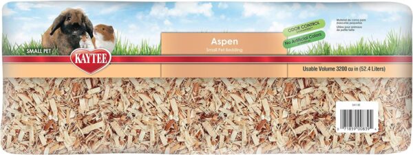 Kaytee Small Animal Hardwood Aspen Bedding For Pet Guinea Pigs, Rabbits, Hamsters, Gerbils, and Chinchillas, 54.2 Liter,Brown - Image 3