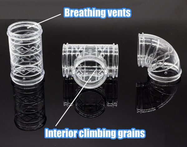 94 Pcs DIY Hamster Tunnel and Playground Module,Tube House Platform Cage Accessories for Mouse Hamster and Other Small Animals - Image 5