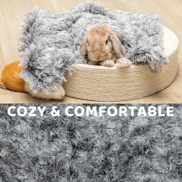 KAYCOWZA Guinea Pig Blankets 4 Pack, Warm Cozy Pet Cage Accessoies for Guinea Pig Hedgehog Rabbit Hamster Chinchilla Ferret Rat Small Animals, Fleece Cage Liners Bedding Mat Washable for Cold Weather - Image 3