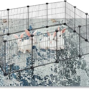 Fhiny Rabbit Cage Liners, 90" x 62" Washable Reusable Bunny Bedding Rabbit Floor Mats Pets Dog Whelping Pads with Anti Slip Bottom Pet Cage Liner for Punnies Chinchillas Cats Ferrets (Seaside Style-2)