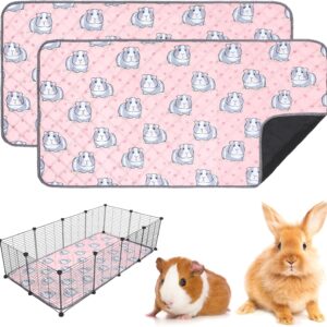 PStarDMoon Guinea Pig Cage Liners Waterproof Guinea Pig Pee Pads, Digital Print Washable Reusable & Anti Slip Guinea Pig Bedding Fast and Super Absorb Water for Small Animals Rabbit Hamster Rat
