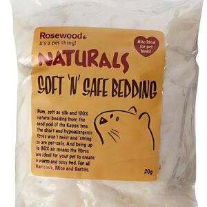 SIPW - 100% Soft Natural Kapok Wool Bedding Hamsters, Guinea Pigs, Gerbils, Mice, Rats (Kapok Wool)