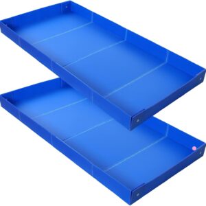 Thyle 2 Pcs Corrugated Plastic Guinea Pig Cage Liner 2 x 4 Panel Size Plastic Cage Liner Base for Guinea Pig Hedgehogs Rabbits Small Animal Cages, Blue