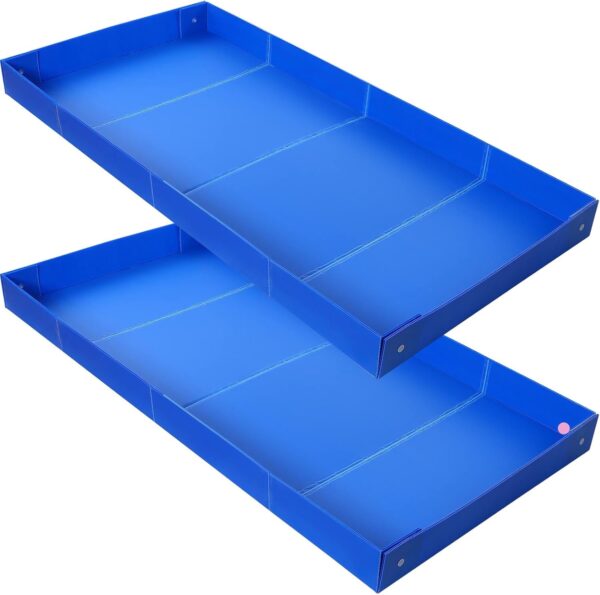 Thyle 2 Pcs Corrugated Plastic Guinea Pig Cage Liner 2 x 4 Panel Size Plastic Cage Liner Base for Guinea Pig Hedgehogs Rabbits Small Animal Cages, Blue
