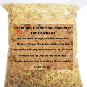 Wood Smith USA Premium Pine Bedding | Dust Free, Soft Shavings | All Natural | Chicken Coops | Animal Bedding | Small Animals | Odor Control (8 Quart)