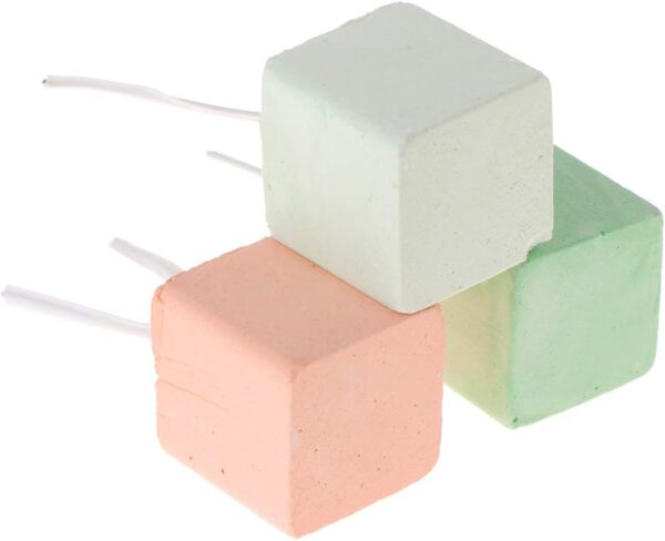yanwuwa Pet Teeth Grinding Stone Cube Block For Chinchillas Rabbit Mineral Stone Chew Toy For Small Pet Animal Cage Rabbit Hutch Pet Comfort Feeding Bowls Hutch